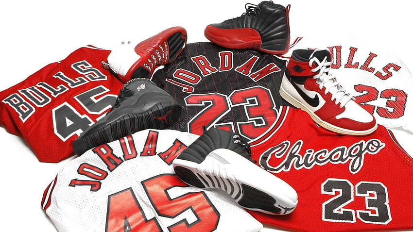Michael Jordan Chicago Bulls Jersey Id, 23 jordan black and red HD wallpaper