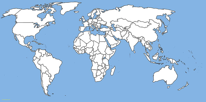 Boş Siyasi Dünya Haritası Yüksek Çözünürlüklü Yeni Dünya Haritası, siyasi harita HD duvar kağıdı
