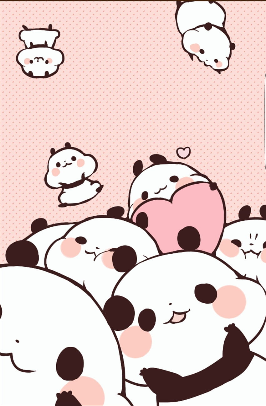 Kawaii Panda Desenho Fofo papel de parede HD