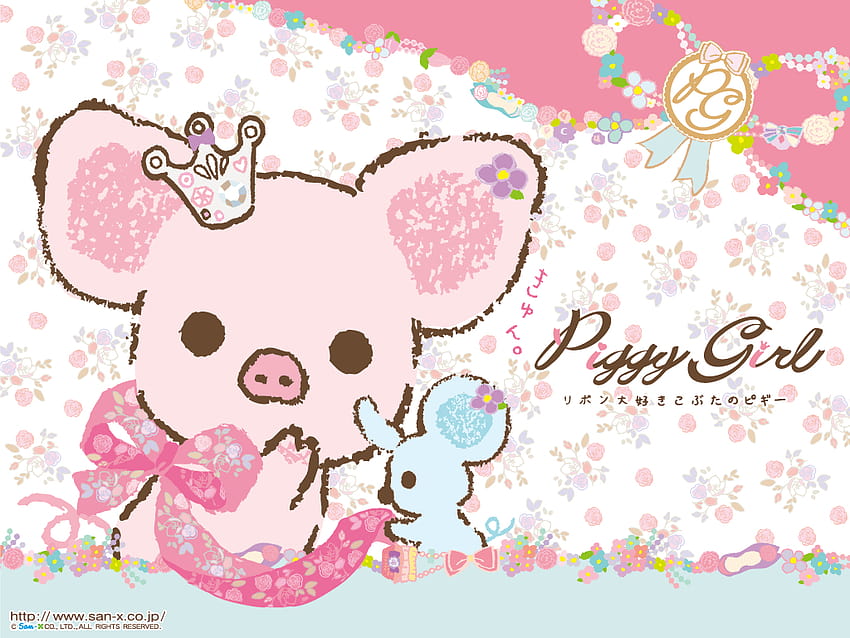 Piggy Girl Pink San X Kawaii [1024x768] for your , Mobile & Tablet, kawaii 귀여운 돼지 HD 월페이퍼