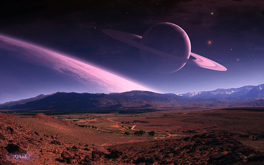 7 Science-Fiction-Planetenlandschaft, Weltraum-Sci-Fi HD-Hintergrundbild