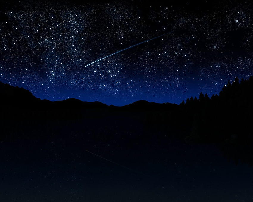 Echter Nachthimmel und Nachthimmelsterne HD-Hintergrundbild