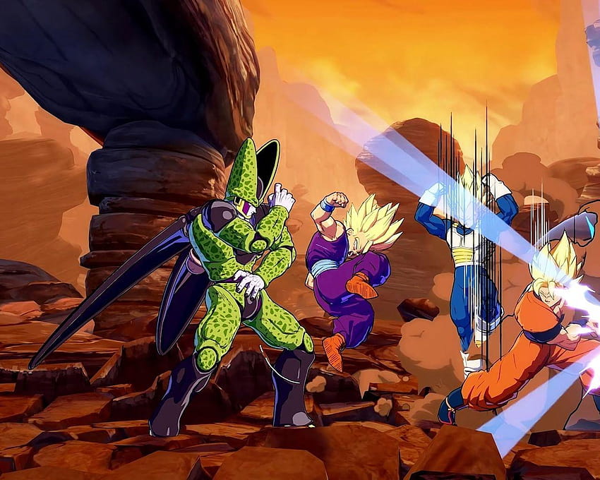 1280x1024 Goku Gohan e Vegeta Vs Cell Dragon Ball Fighterz Video, gohan vs cell Sfondo HD