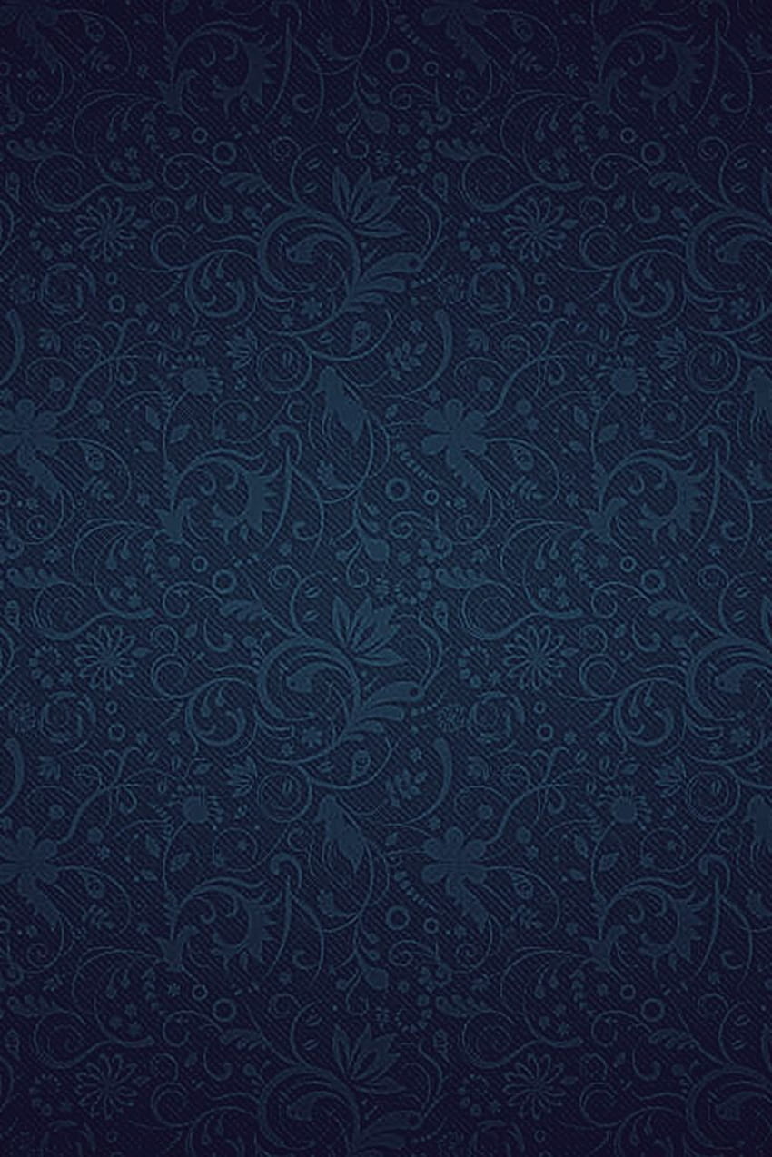 Azul oscuro Vintage, patrón azul oscuro fondo de pantalla del teléfono