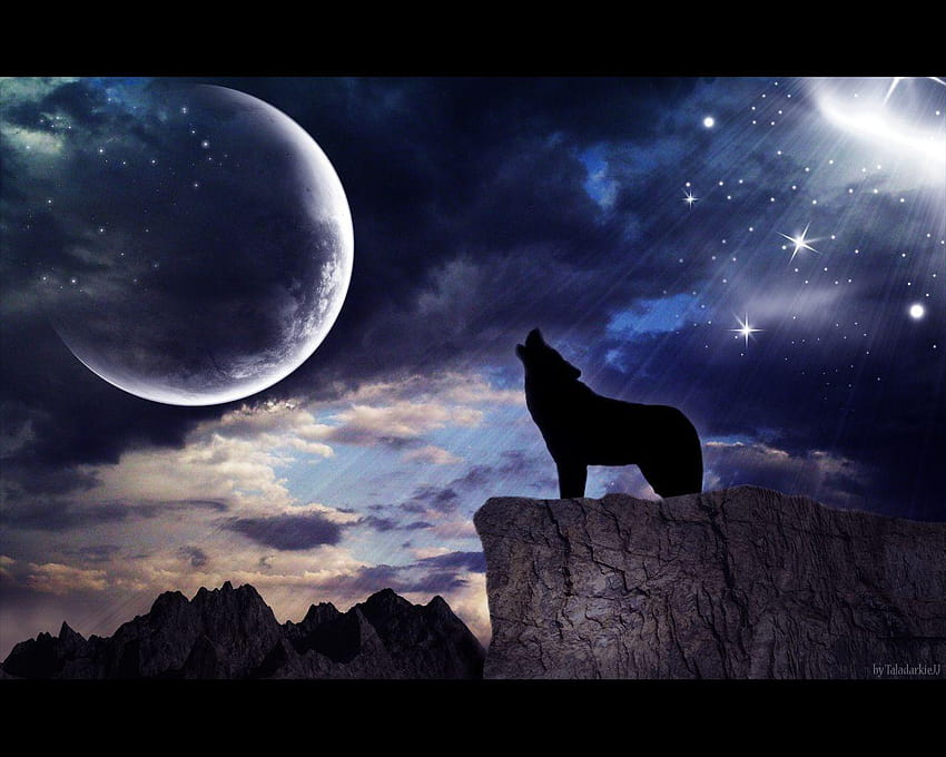Moon Wolf Group, serigala melolong dari googleplay Wallpaper HD