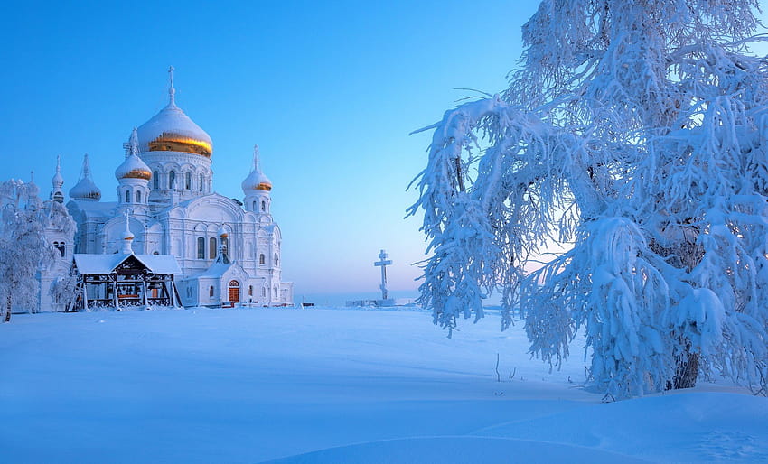 neige, temple, russie, hiver, architecture, oural avec une résolution de 2048x1239. Architecture d'hiver de haute qualité Fond d'écran HD