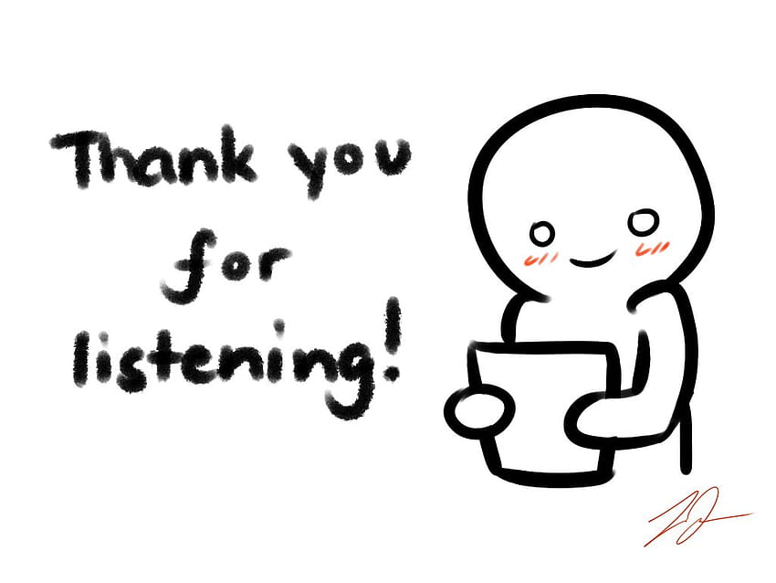 Thank you for listening' card HD wallpaper