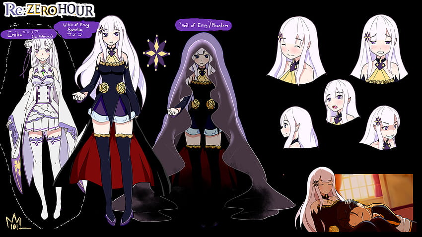 OC] Fanmade Satella Character Sheet! HD wallpaper