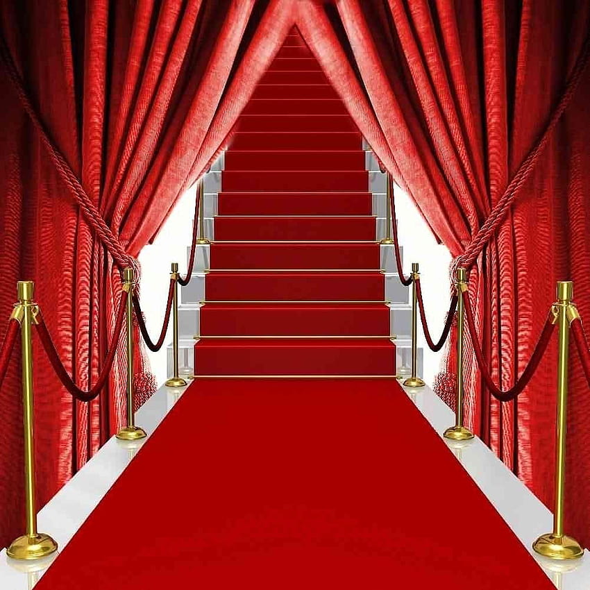 Amazon : GladsBuy Red Carpet Stairs 8' x 8' Computer Printed, red carpet background HD phone wallpaper