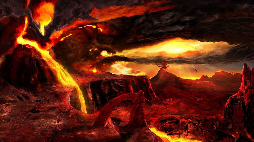 Höllenqual, Höllenhintergrund HD-Hintergrundbild
