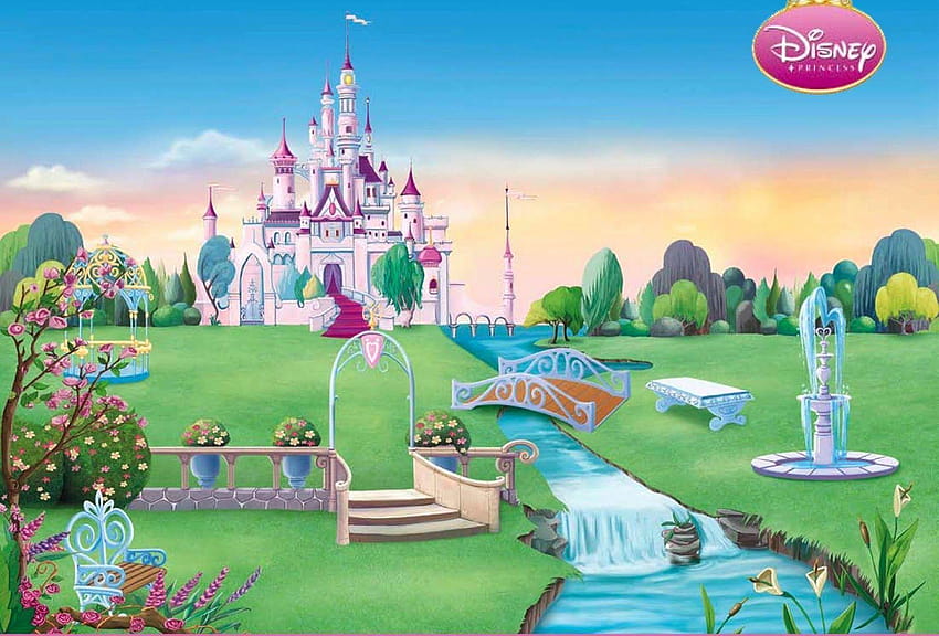 Dessin animé du château de Disney sur chien, princesse disney 2021 Fond d'écran HD