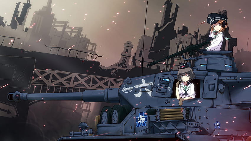 4 Panzer, anime ww2 Sfondo HD