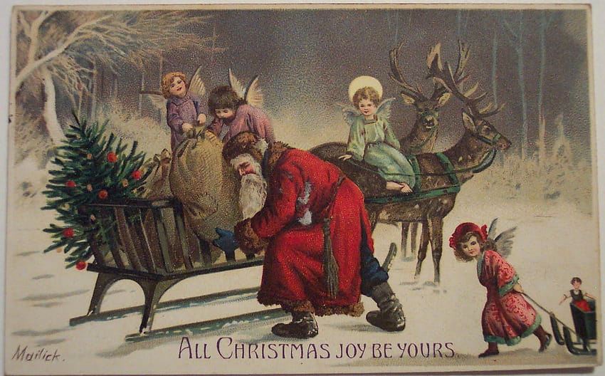 Best 5 Old Postcards on Hip, nostalgic christmas HD wallpaper