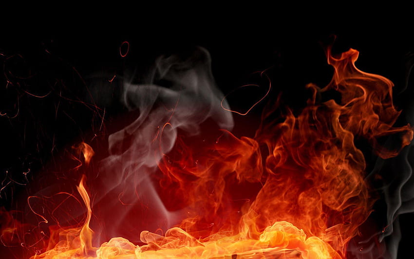 Grup Api Hitam, latar belakang api, png Wallpaper HD