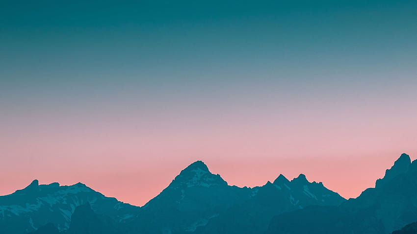 bezaubernder Sonnenuntergang, Gebirgskette, Natur, Hintergrund, 6492f3, Bergsonnenuntergang HD-Hintergrundbild