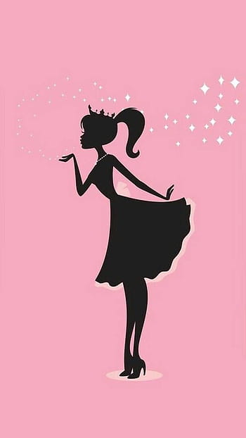 Barbie Princess. Cute Pink Seamless Pattern. Beautiful Girly Wallpaper  Stock Vector - Illustration of doodle, love: 285612632