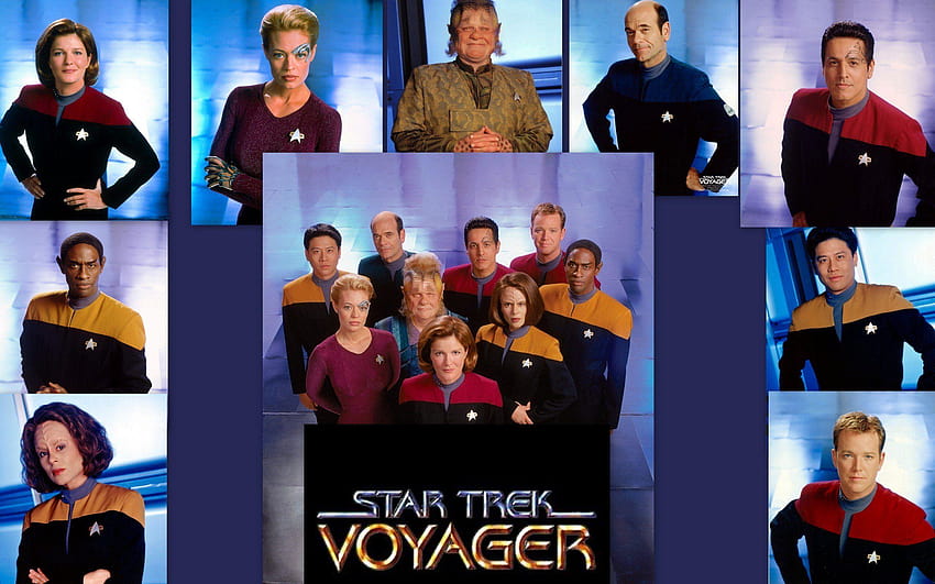Star Trek Voyager Crew HD-Hintergrundbild