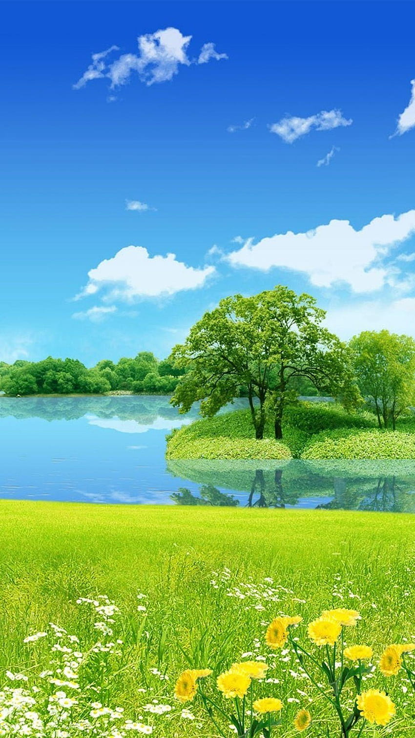 Natürliches Landschaftstelefon, natürliches Handy HD-Handy-Hintergrundbild