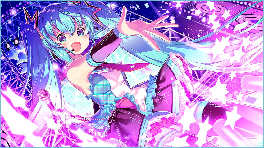 Anime Vocaloid, estetica miku Sfondo HD