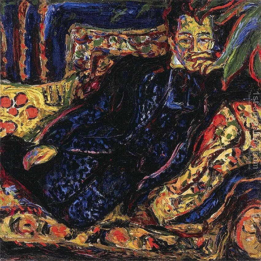 Portrait de Hans Frisch par Kirchner Reproduction de peinture à l'huile à vendre, ernst ludwig kirchner Fond d'écran de téléphone HD