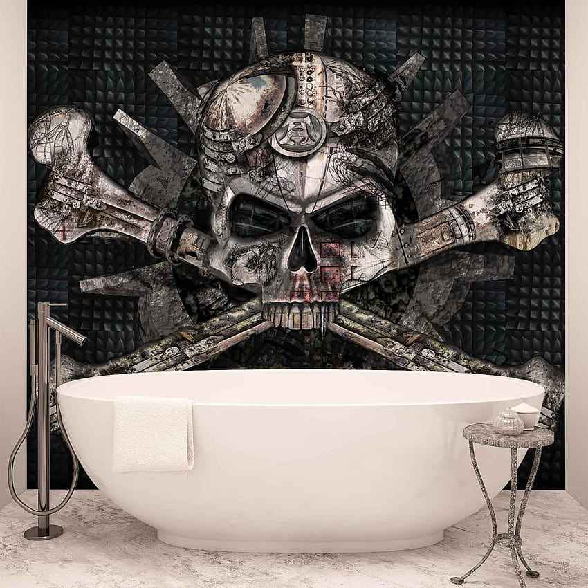 WALL MURAL XXL Alchemy Gothic Skull Crossbones Death HD phone wallpaper
