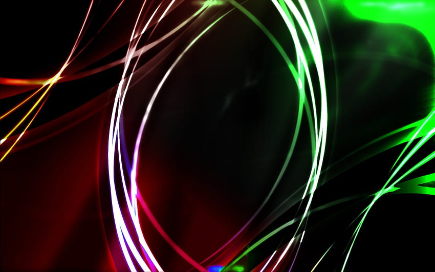 : neon, red, green, circle, light, color, flower, wave, line, shine, circles, computer , fractal art, macro graphy, spirals 1920x1200, green circles lines neon HD wallpaper