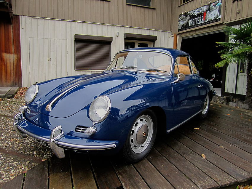 1964 Porsche 356 SC Bali blue / beige leather, 1964 porsche 356 c cabriolet emory special HD wallpaper