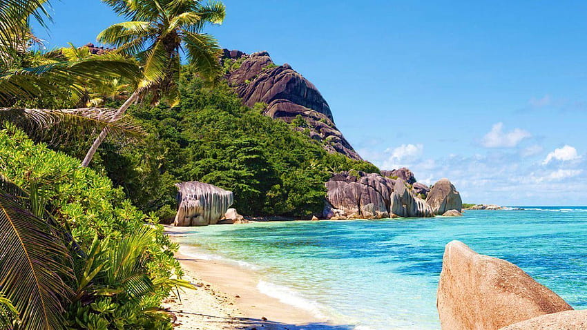Seychelles Beach for Macbook HD wallpaper