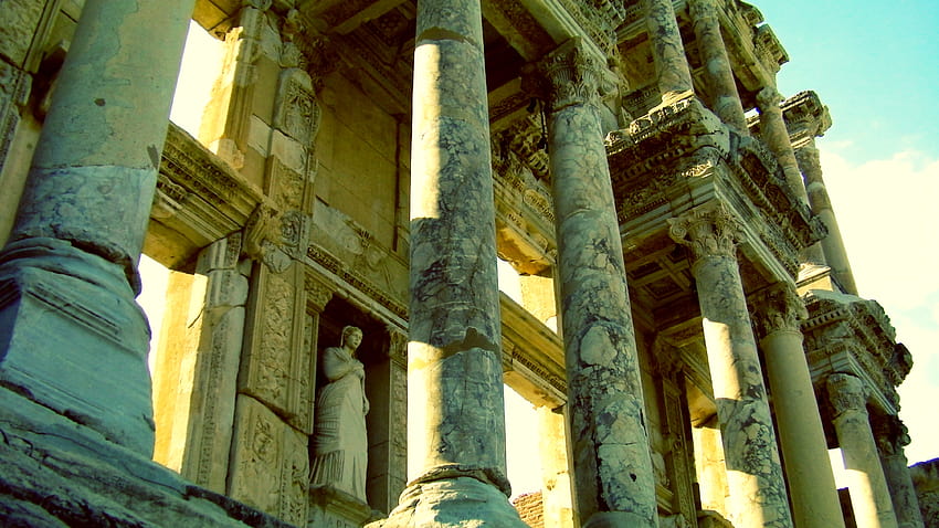 : Erbe, Bibliothek, Unesco, Ephesus, Libraryofcelsus 4480x2520 HD-Hintergrundbild