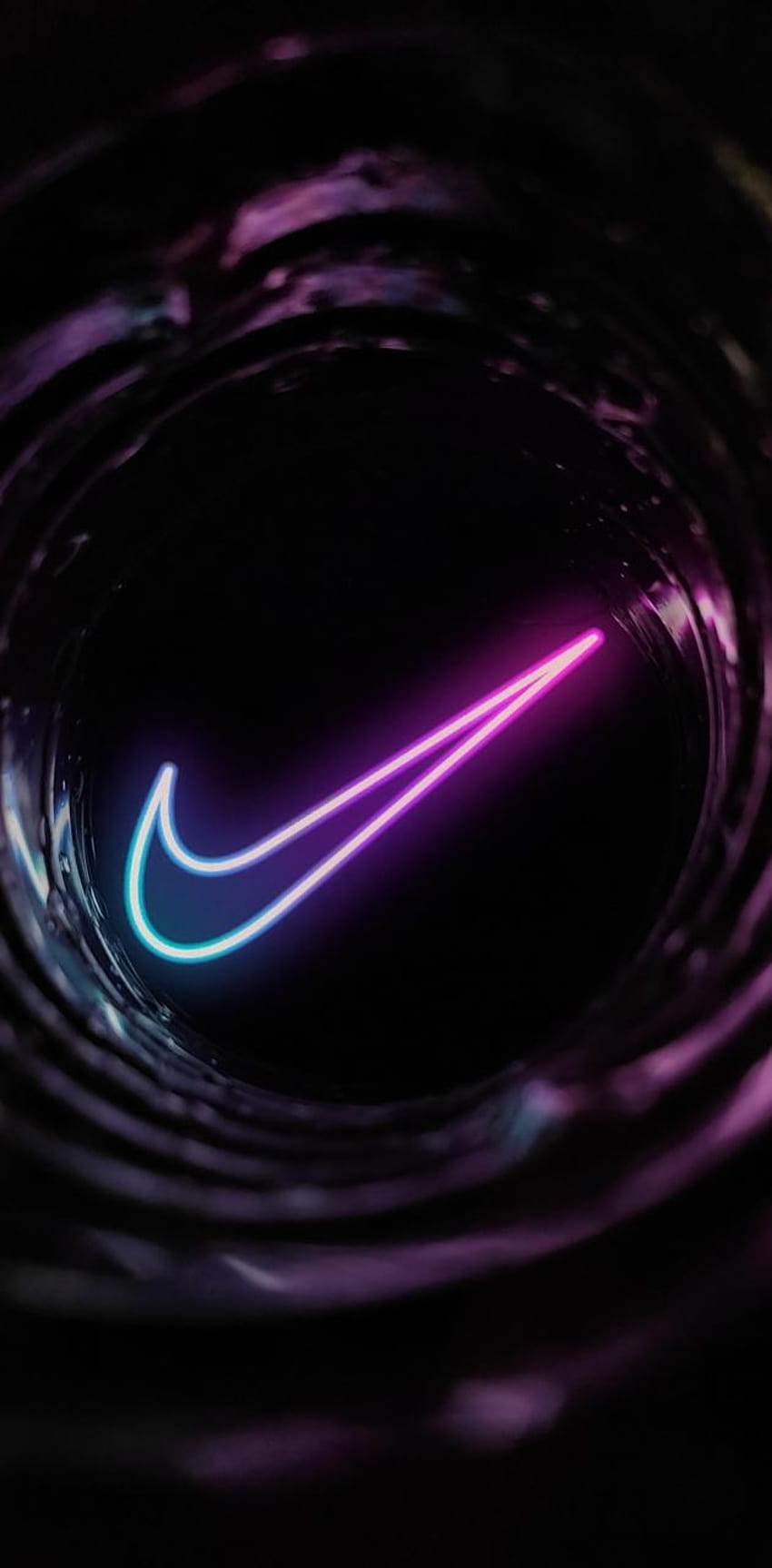 Nike logo neon by furkanblc_1, cool neon nike HD phone wallpaper