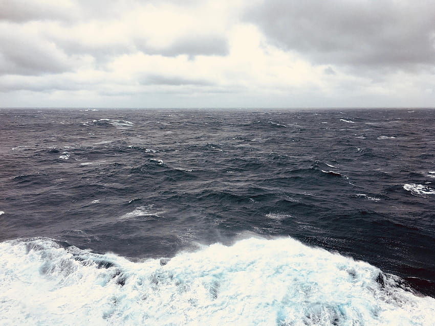stock of atlantic ocean, choppy, dark clouds HD wallpaper