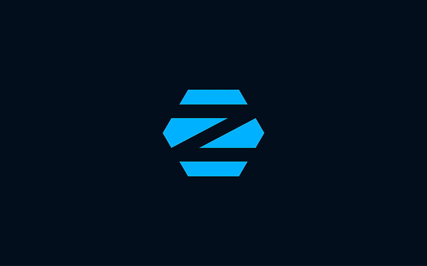 Zorin OS の青色のロゴ、ミニマリズム、Zorin OS のロゴ、Linux、青色の背景、解像度 3840x2400 の Zorin OS。 高品質、 高画質の壁紙