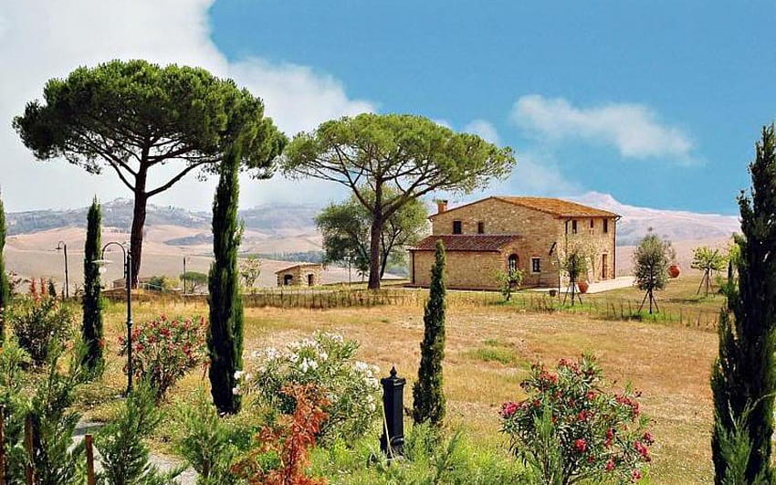 Villa Toscane Fond d'écran HD