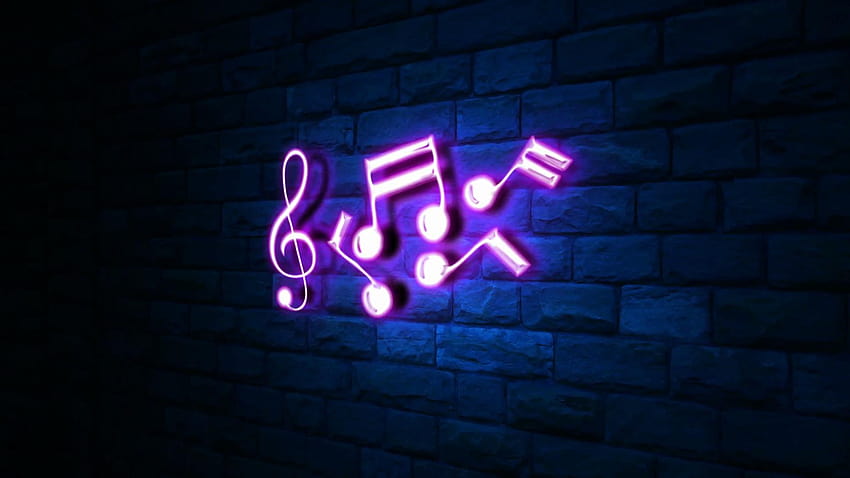 Blue Music Notes, aesthetic music HD wallpaper