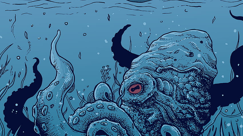 Octopus, Underwater World, Art, Tentacles, cute octopus HD wallpaper