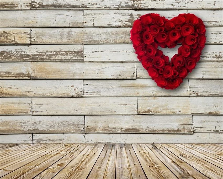 Amazon : AOFOTO 5x4ft Red Rose Grunge Wooden Board graphy Backgrounds Vintage Shabby Wood Plank Backdrop Kid Baby Lovers Girl Couple Portrait Valentine's Day hoot Studio Props Video Drape : Electronics, rustic valentines HD wallpaper