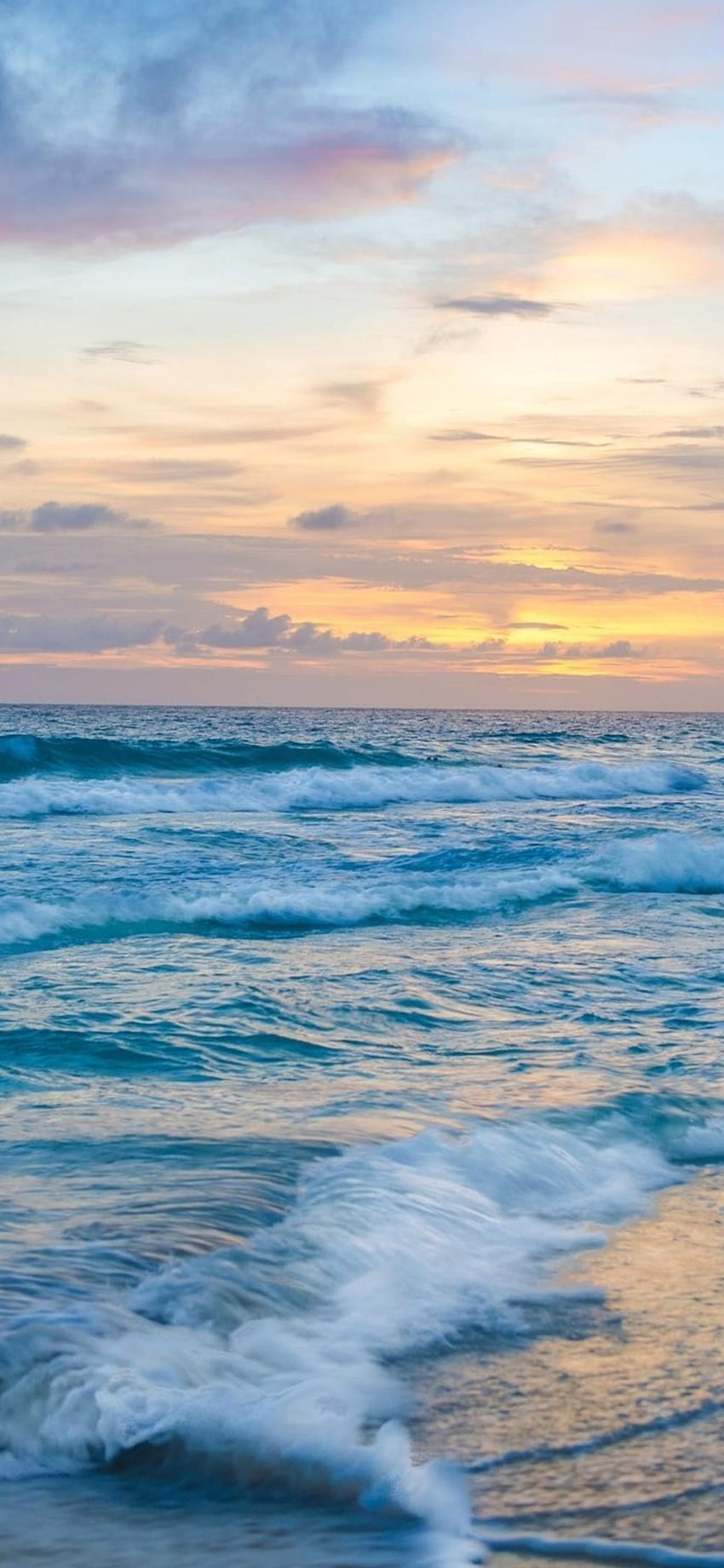 1125×2436 Ocean Waves At Sunset Iphone Xsiphone 10iphone, ocean ...