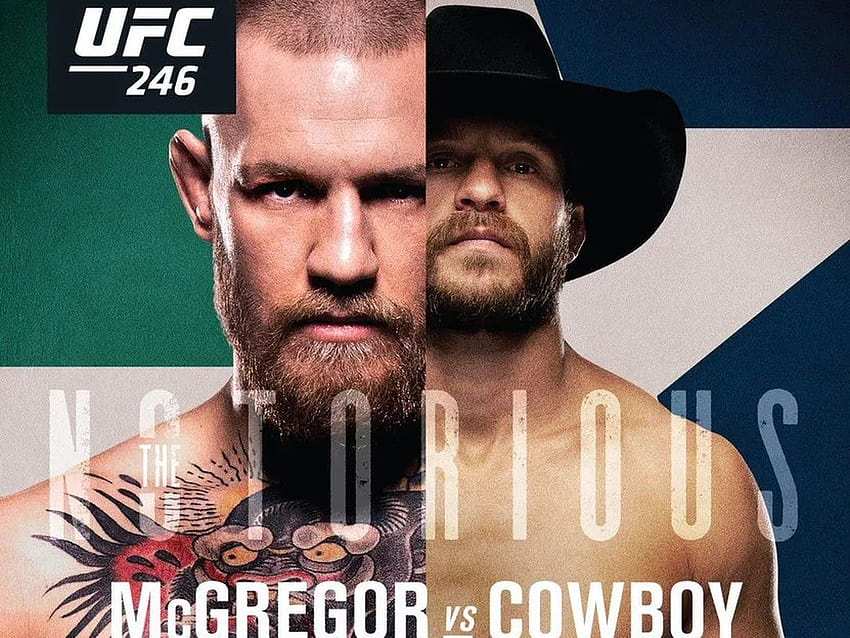 Fotka! Oficjalny plakat UFC 246 do „McGregor vs. Cowboy” Tapeta HD