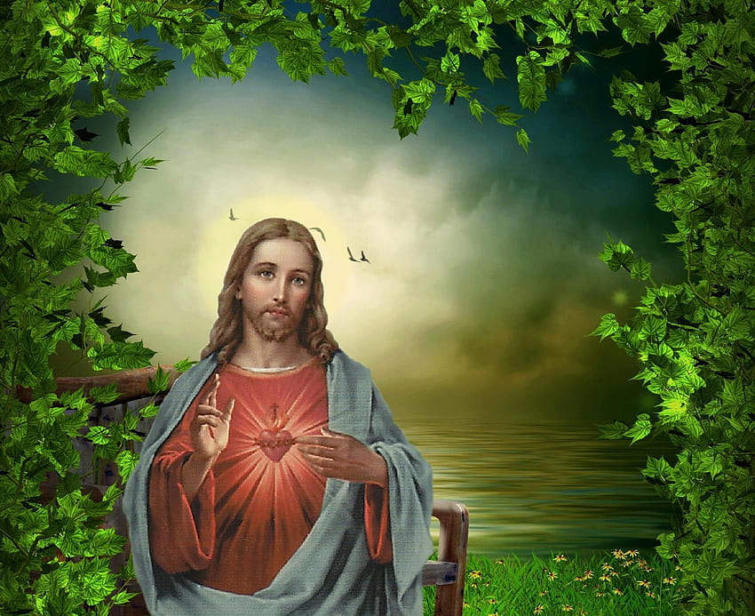 Heiliges Herz Jesu, Computer der göttlichen Barmherzigkeit HD-Hintergrundbild