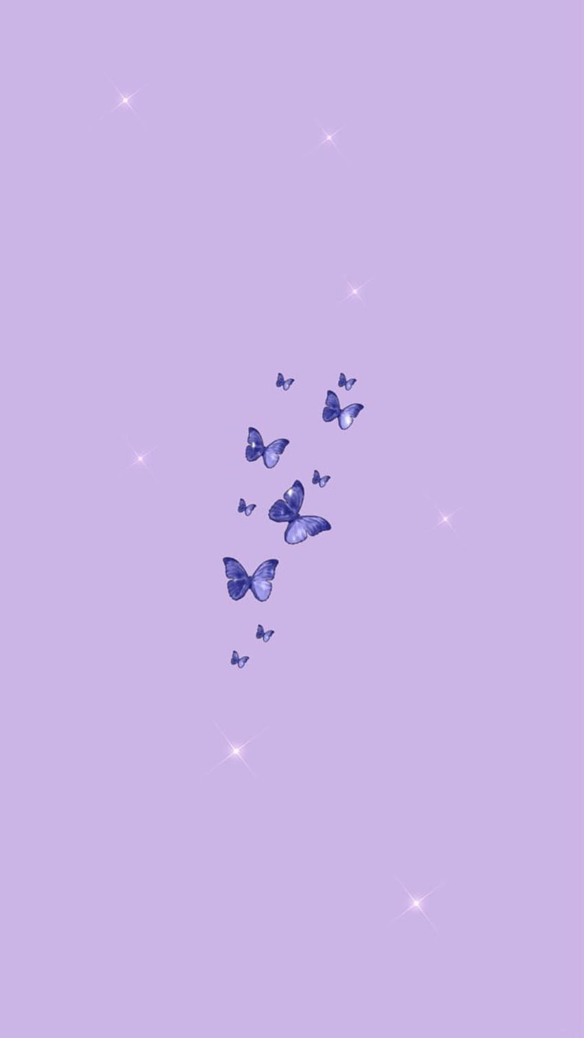 Aesthetic Purple Cute posted by Christopher Walker, purple aesthetic butterfly HD phone wallpaper