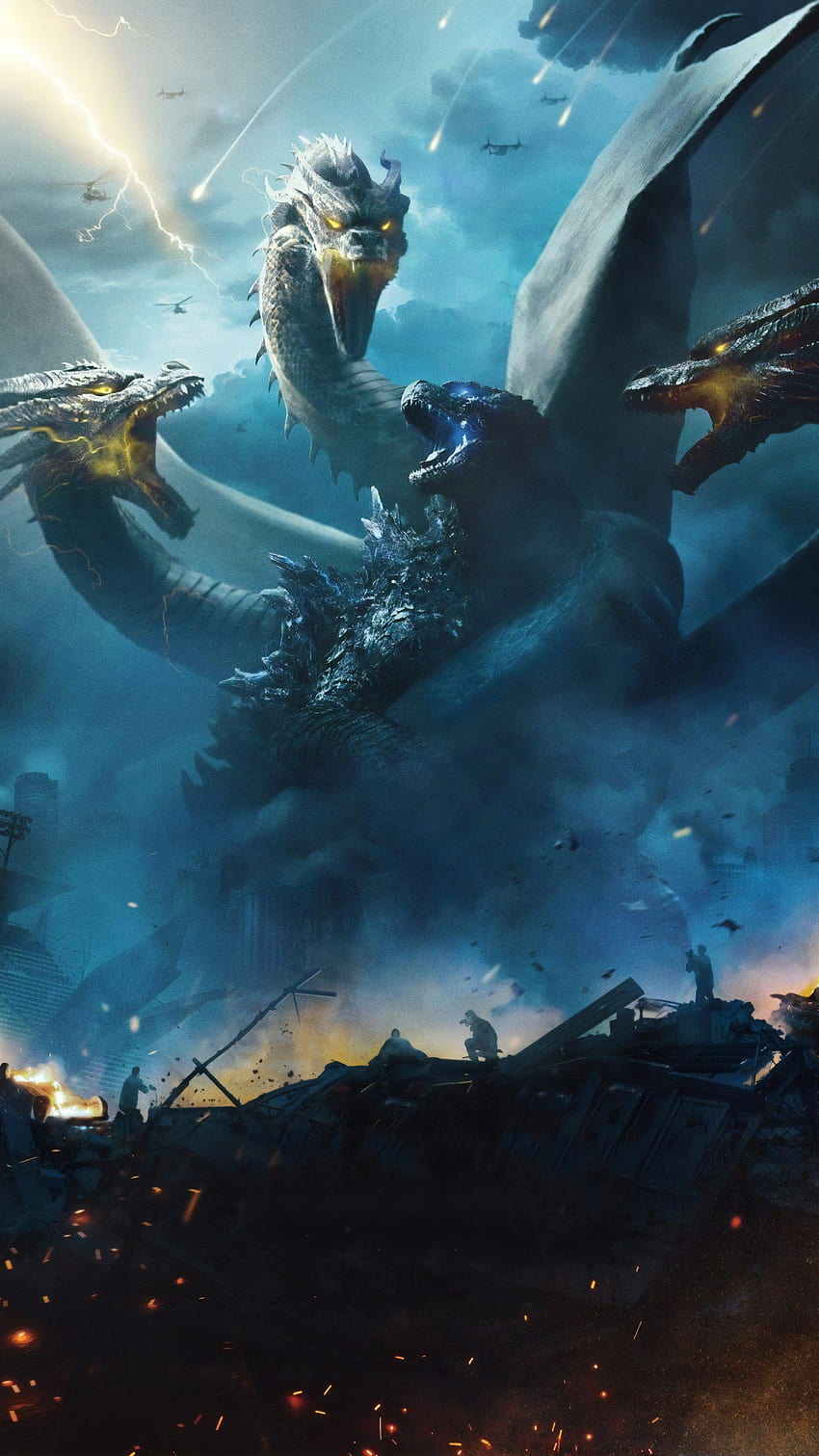 Godzilla vs Kong Android, king kong vs godzilla iphone Tapeta na telefon HD