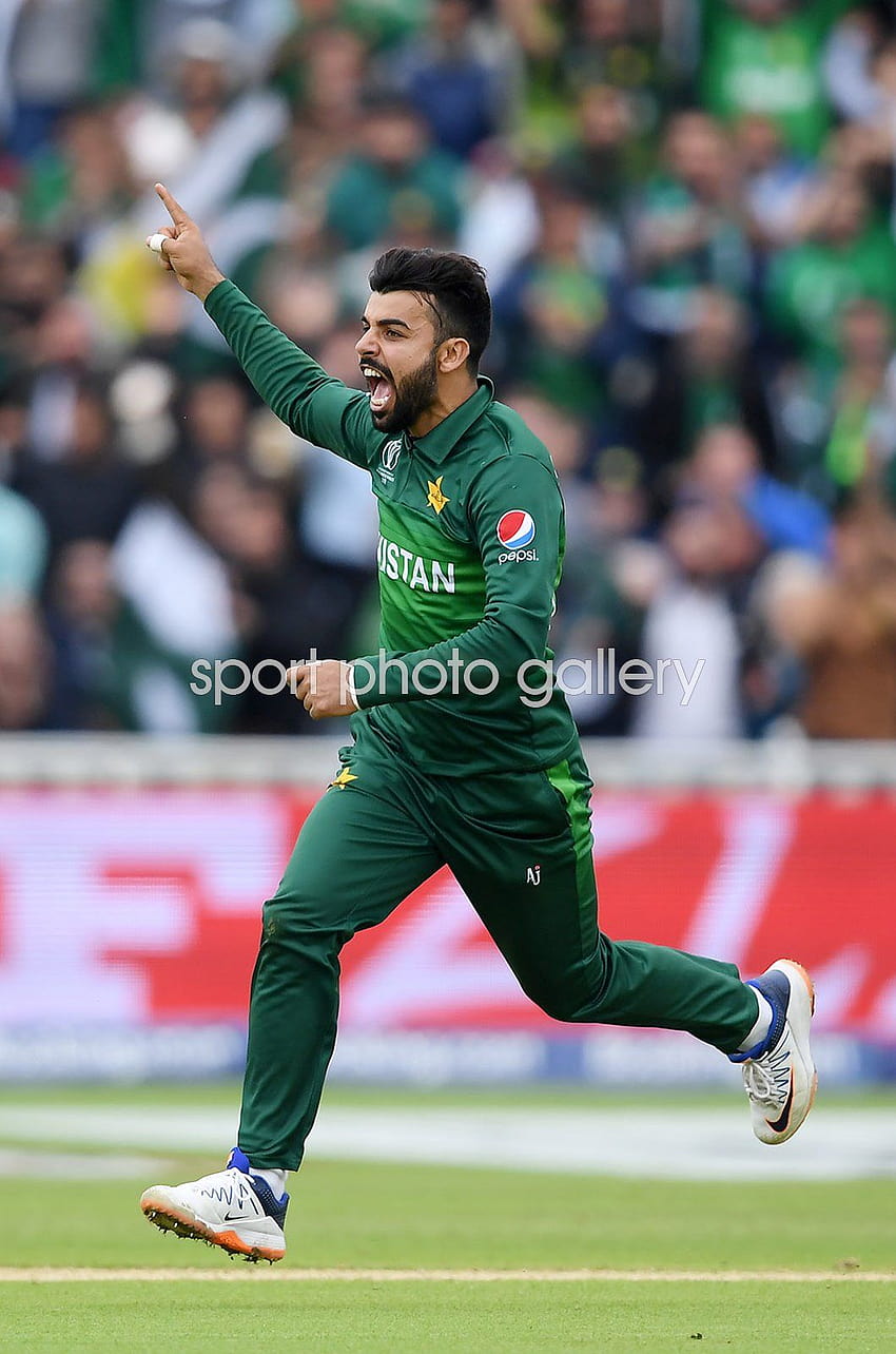 Shadab Khan Pakistán v Nueva Zelanda Edgbaston Copa del Mundo 2019 fondo de pantalla del teléfono