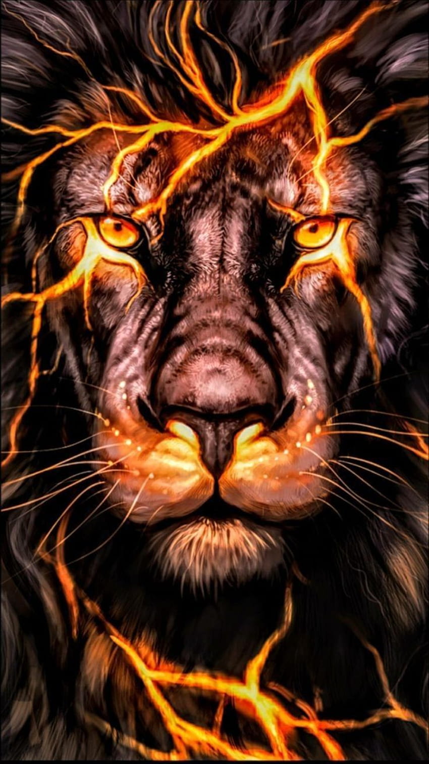 León de fuego, león de fuego fondo de pantalla del teléfono