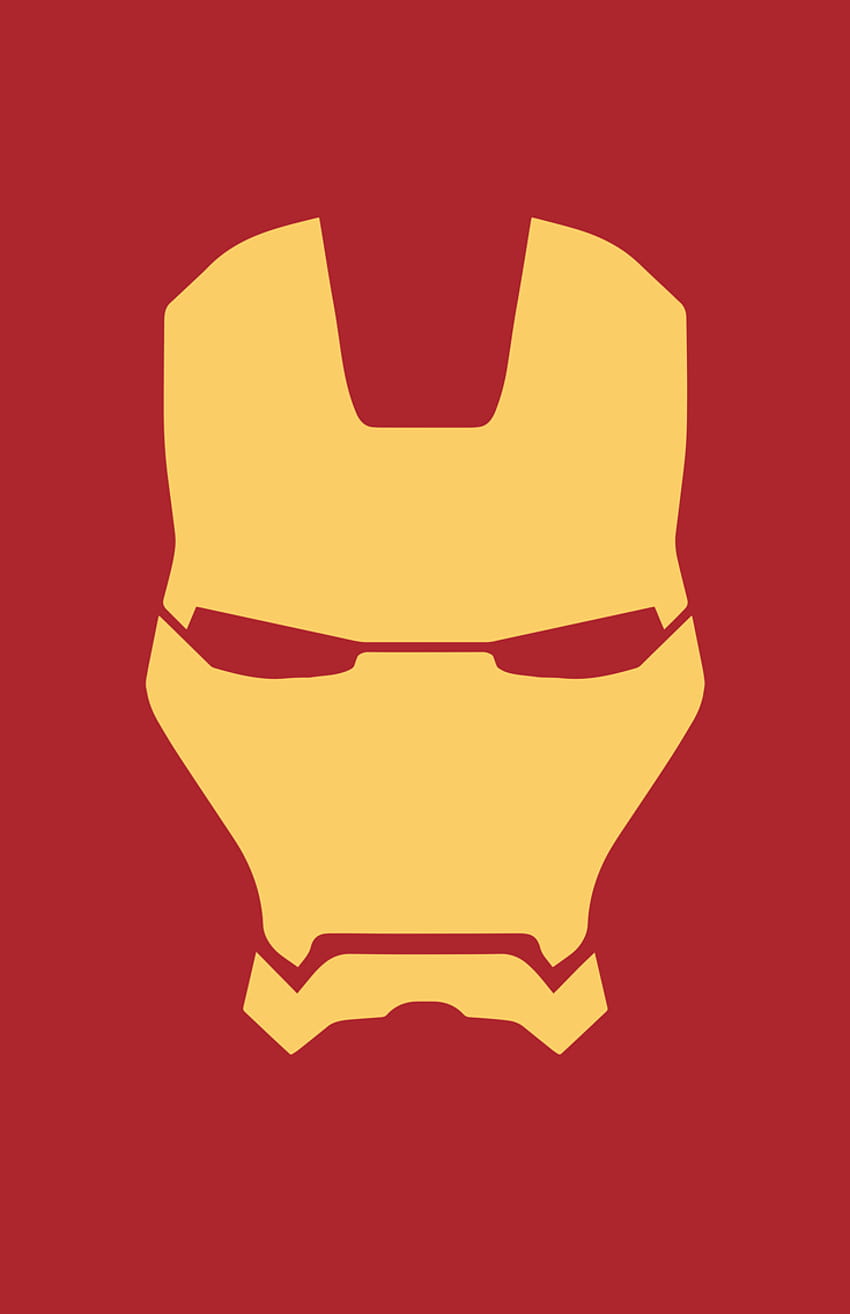 Minimalist Heroes Iron Man Helmet HD phone wallpaper