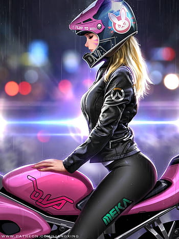 A hot beautiful anime woman on a sea side road riding a sports bike wearing leather  jacket with an open zipper showing cleavage  Playground AI