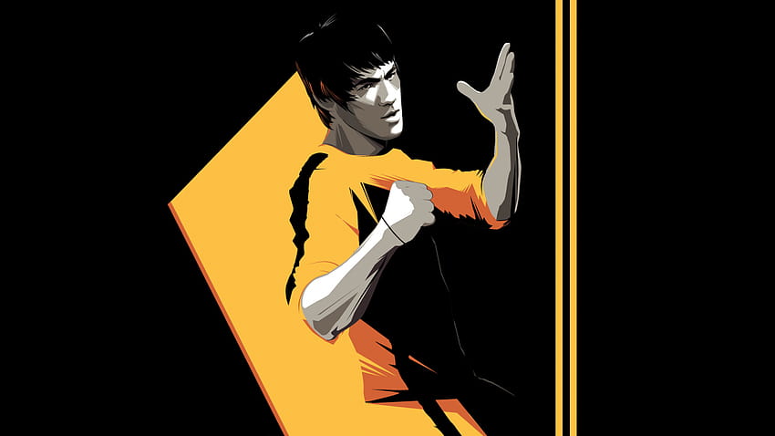 Bruce Lee, Minimal art, Minimal / Most Popular, bruce lee amoled HD wallpaper