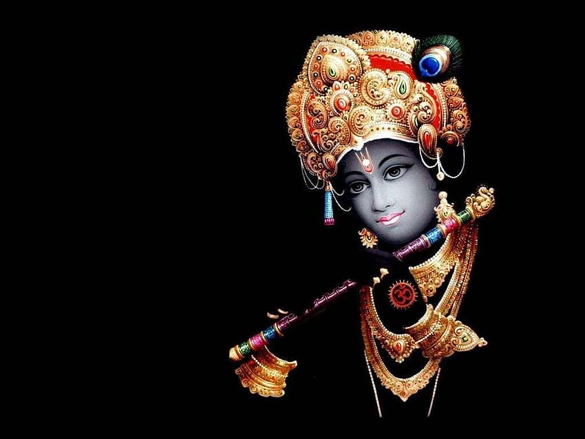 Black Ultra Krishna, krishna full screen HD wallpaper