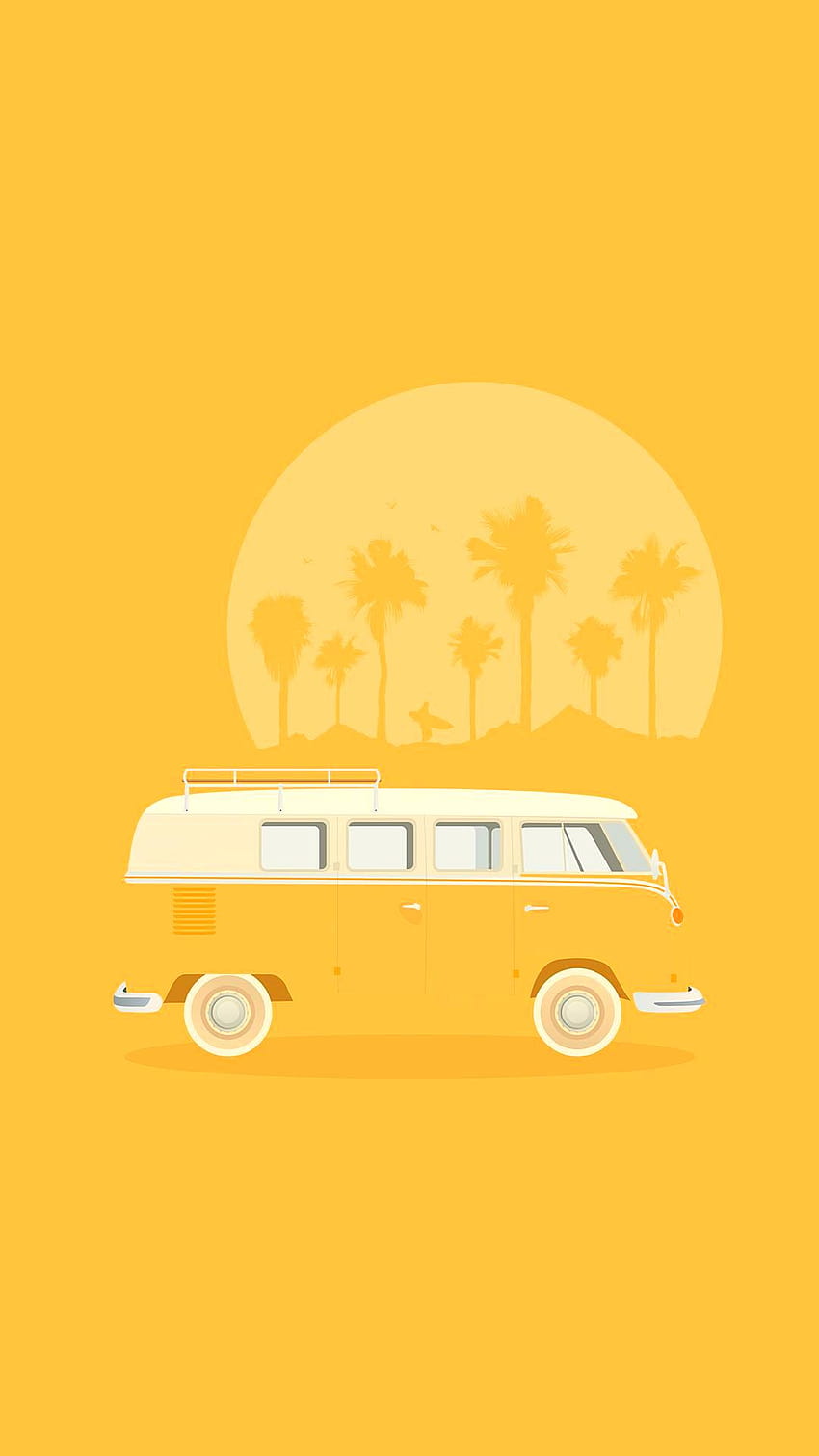 Summer Vacation Van Minimal 1080X1920 F, minibus HD phone wallpaper
