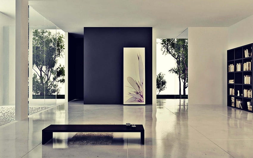 Ruang Tamu Desain Interior Rumah Modern Latar Belakang Telepon Pintar Keren Keren Definisi Tinggi 1920x1200, rumah menakjubkan Wallpaper HD