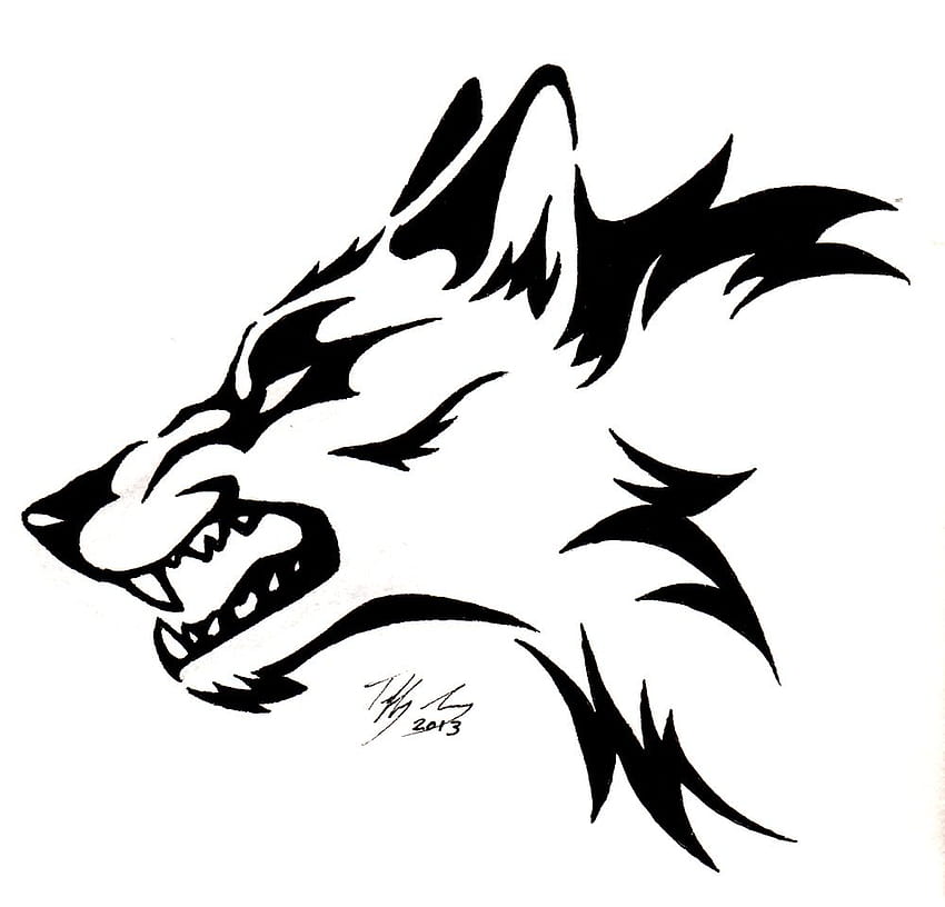 Running Wolf Tattoo, Clip Art, Clip Art включен HD тапет